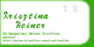 krisztina weiner business card